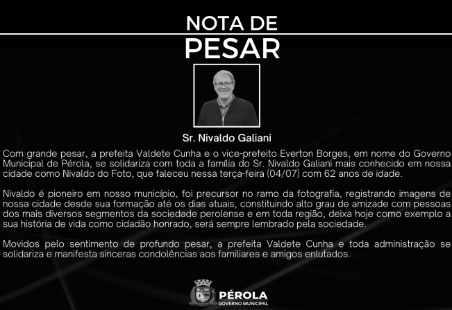 NOTA DE PESAR