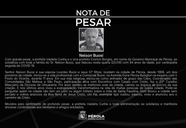 NOTA DE PESAR