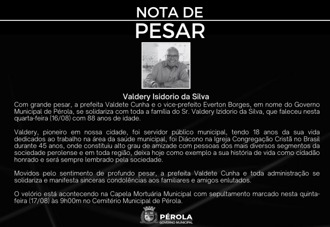 NOTA DE PESAR