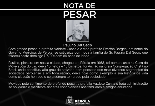 NOTA DE PESAR